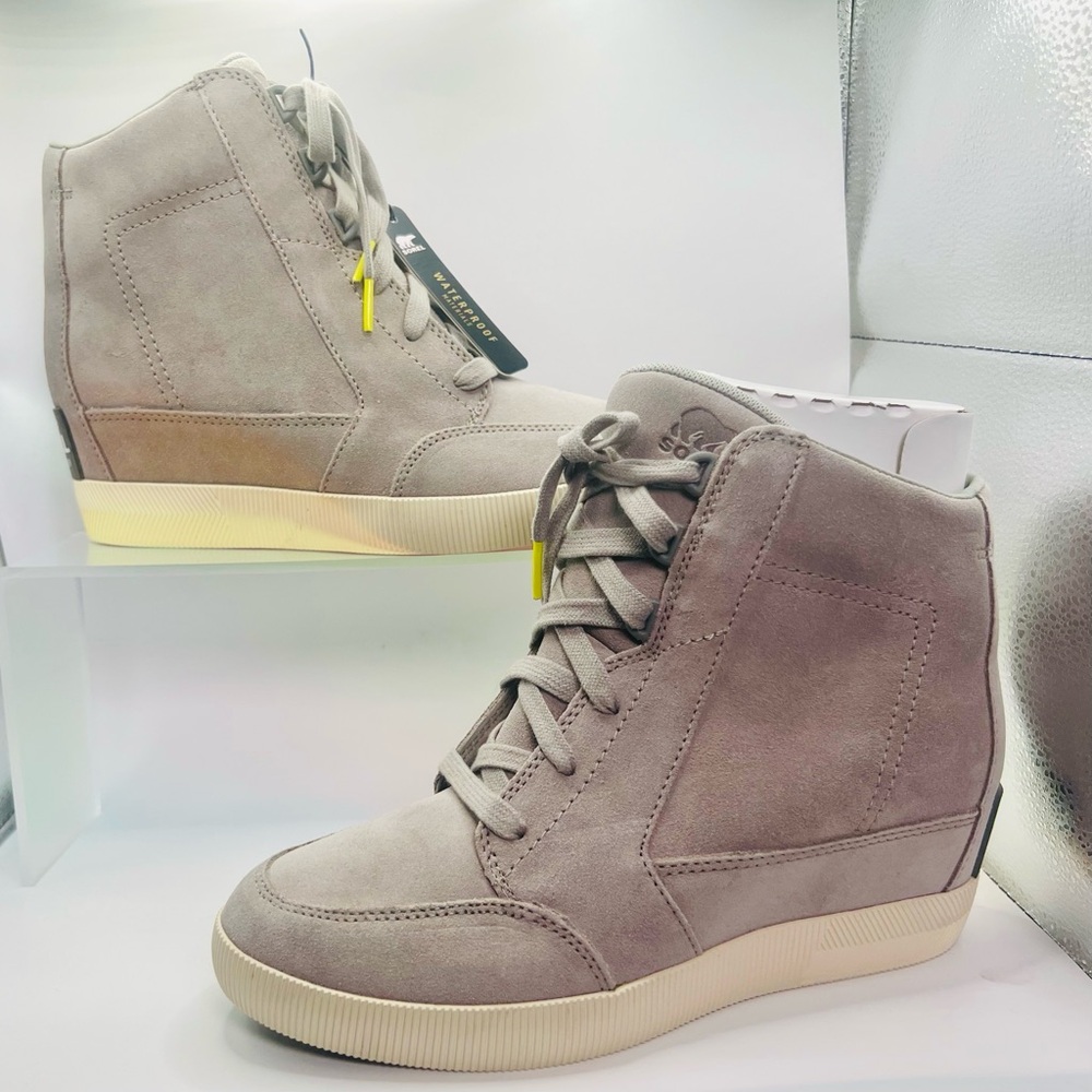 Sorel Out N About Taupe High-Top Sneakers size 9 NWT